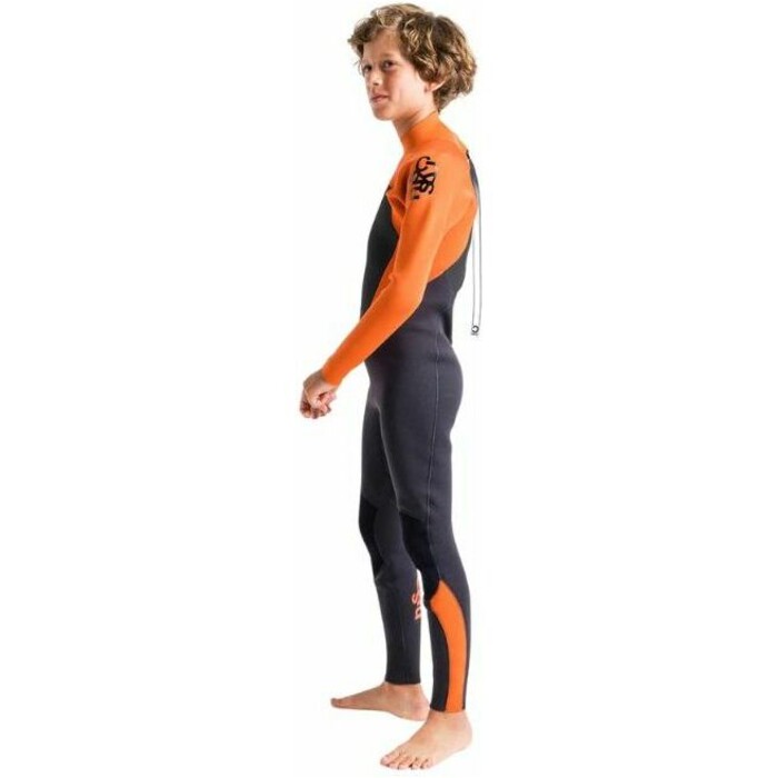 2024 C-Skins Junior Legend 3/2 GBS Back Zip Wetsuit C-LE32JBZ - Anthracite / Burnt Orange / Black